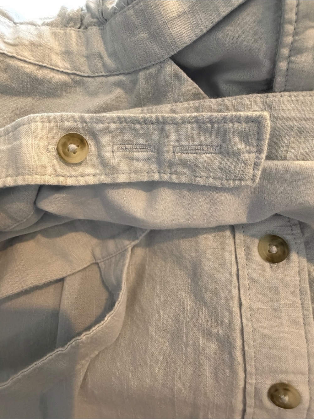 Abercrombie & Fitch Blue Button-Front Midi Dress with Pockets - Picture 7 of 10